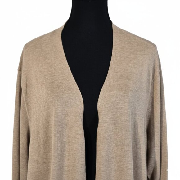 NWT | Long Duster Cardigan Camel/Tan Knit Oversized Pockets | 4XL - Picture 3 of 7